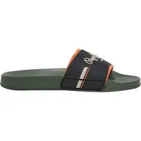 Pepe Jeans for man. PMS700019 Slider Glam green flip flops (45), Flat, None, Beachwear