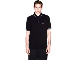 Armani Exchange for man. XM002356AF13026UC001 Refined polo shirt black (S), Casual, Cotton, Short sleeve