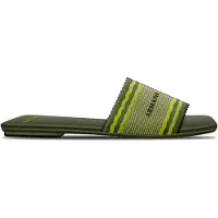 Armani Exchange for woman. XW002569AF22793M7208 Renew green sandals (38), Fabric, Flat, None, Casual