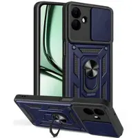 Mtp Products Samsung Galaxy A07 4G/5G Hybrid-deksel med Roterende Ring med Kameraskjold - Blå