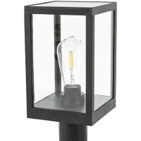 LINDBY LED-solcellegatelampe Relto, sensor, jordspyd, 50 cm