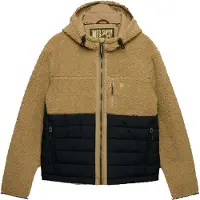 Superdry Hood Outdoor Borg Quilt Hybrid Jakke