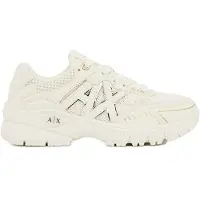 Armani Exchange for woman. XW002153AF22757MZ128 Trainers tuck white (40.5), Black, 3 to 5 cm, Laces, Casual