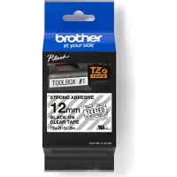Brother TZe-S131 sort på klar 12mm x 8m - ekstrastærkt klæbemiddel
