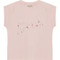 Minymo T-skjorte - Peach Blush m. Blomster - - 4 år (104) - T-skjorte