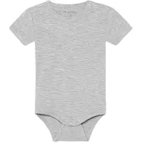Minymo Body k/e - Viskose - Grey Melange - - 74 - Kortermet body
