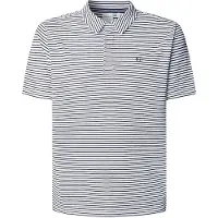 Pepe Jeans for man. PM5400075 Polo Corbin Stripes white (M), Casual, Cotton, Short sleeve