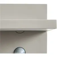 LUCANDE utendørs LED-vegglampe Silvan, steingrå, sensor, IP54