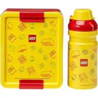 LEGO Matboks/Drikkeflaske - Murstein Art Line - Rød/Gul - - OneSize - Matboks