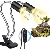 INF Dobbel varmelampe for terrarium / UVA-lampe for krypdyr