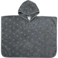 Müsli Badeponcho 2-4 år - 100% økologisk bomull - Mørkeblå med stjerner - By Green Cotton