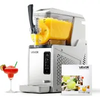 Vevor slushmaskin, 3 l/100 oz slushmaskin uten is for hjemmet, frossen drikkemaskin med enkelt tank, margaritamaskin med selvrens, for frosne margaritaer, frappéer, milkshake og mer