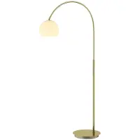 LINDBY buelampe Cynthia, messingfarget, glass, 140 cm, E27