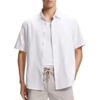 BOSS for man. 50537382 Rash shirt white (M), Casual, Cotton, Short sleeve