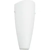 LINDBY vegglampe Hermine, hvit, glass, høyde 31 cm, E27