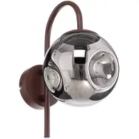 LINDBY vegglampe Valentina, E14, røykgrå, glass, 28,6 cm