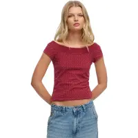 Superdry Athletic Off Shoulder Pattern T-skjorte