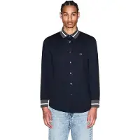 Armani Exchange for man. XM002267AF22640UB101 Navy Block Shirt (XXL), Casual, Cotton, Long sleeve