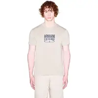 Armani Exchange for man. XM002452AF10334U6229 Basic Slim Fit beige T-shirt (M), Casual, Cotton, Short sleeve