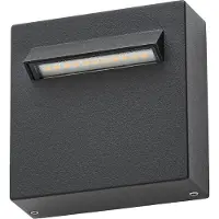 LUCANDE LED-utendørs vegglampe Joril, 9,4 cm, svart, IP65