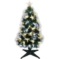 Christmas Decoration Juledekorasjon CHOINKA dekorativ fiberoptisk varm/kald hvit 90 cm