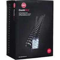GBC CombBind - 45 mm - 21 ringer - A4 (210 x 297 mm) - 390 ark - svart - 50 stk plastbindekam - for P/N: 2101435, IB271106, IB271717