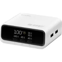4smarts - Ladestasjon - GaN - 100 watt - 5 A - QC 5.0, HiSilicon Fast Charging, SCP, AFC, SFCP, Power Delivery 3.0 + PPS - 5 utgangskontakter (3 x USB-C, 2 x USB) - hvit