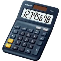 Casio MS-8E - Skrivebordskalkulator - 8 siffer - solcellepanel, batteri - svart