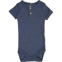 Name it Body k/e - Rib - Noos - NbmKab - Vintage Indigo/Melange - - 2 år (92) - Kortermet body