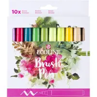 Ecoline Brush Pen-sett Botanic | 10 farger