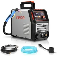 Vevor Plasmaskutter, 50A berøringsfri pilotbueplasmaskjæremaskin, 220V digitalt display IGBT-inverter med 2T/4T-funksjon og justerbar PA/PT-tid for hjemmereparasjoner, verksteder