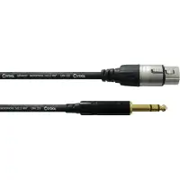 Cordial CFM 1.5 FV, 6.35mm, Hankjønn, XLR (3-pin), Hunkjønn, 1,5 m, Sort