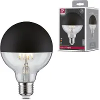 Paulmann LED-pære E27 827 6,5W hodespeil svart matt