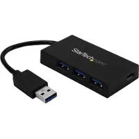 StarTech.com Startech 4 Port USB 3.0 Hub, USB Type-A Hub with 1x USB-C & 3x USB-A (SuperSpeed 5Gbps), USB Bus or Self-Powered, Portable USB 3.1/USB 3.2 Gen 1 BC 1.2 Charging Hub w/ Power Adapter - Windows/macOS/L