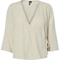 Pieces Pia Wrap 3/4-ermet Skjorte