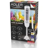 Adler AD 4625w, Stav Mikser, 1500 W, Sølv, Hvit