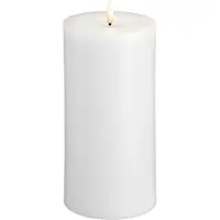 Moods & More LED pillar candle - Melted Classic white - 99x200 mm