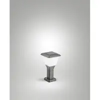 FABAS LUCE Sokkellampe Lena, 30 cm, mørkegrå, metall, E27, IP65