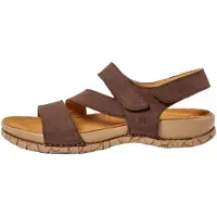 El naturalista unisex. 258601112005_012 Leather Sandals N5860 brown Tabernas (43), Flat, Velcro, Casual