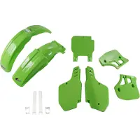 Ufo Kawasaki Kx 500 1989-1992 Kakit189f-999a Fork Protectors & Plastsett
