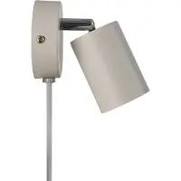 Nordlux Explore veggspotlight med kabel og støpsel, GU10, beige