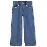 Billieblush for girl. U21875 Blue Embroidered Jeans (3Y= 94cm), Casual, Cotton, Denim, children's fashion