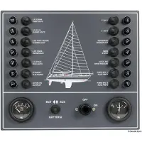 Osculati Elektrisk Kontrollpanel Med 14 Brytere For Seilbåt 327x285 Mm 15a