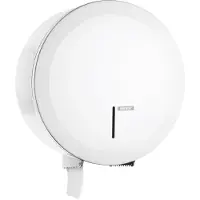 Katrin Dispenser Toiletpapir Jumbo Midi/Maxi med Lås Metal Hvid