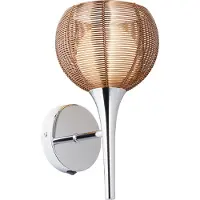 Brilliant Vegglampe Relax i bronse og krom