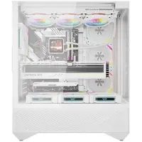 Darkflash DY460 PC-kabinett (hvit) + 4 ARGB-vifter