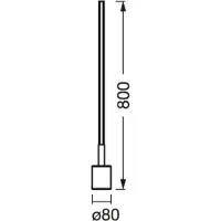 Osram SMART+ WiFi LED-gulvlampe CORNER SLIM, svart RGB CCT