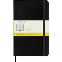 Moleskine Classic Large - Notisbok - 130 x 210 mm - 96 ark / 192 sider - elfenbenspapir - rutet - svart