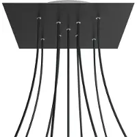 Creative Cables Kroq409xf103 Xxl Rose-one Square Matte Black Rose Kit