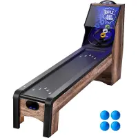 Vevor 2,74 m rull og score klassisk arkadespillbord, innendørs skeeballmaskin-spillsett med LED elektronisk scorer, lyd, automatisk ballretur for voksne og barn, hjemmerekreasjon, spillrom, 4 baller i